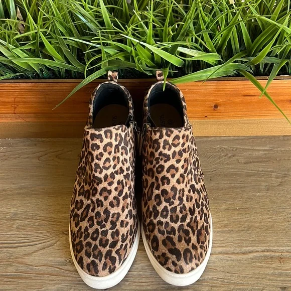 Susina Shoes Susina Animal Print Wedge Sneakers Poshmark